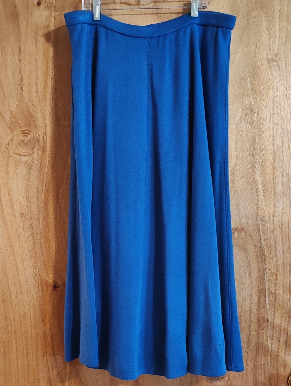 Vintage Ancorà Wool Blend Skirt Royal Blue A-Line Pockets Elegant Modest Chic 16
